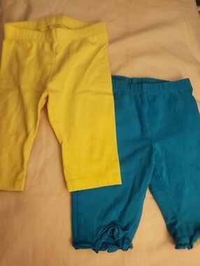 *nd 12-18 Months TCP Yellow & Blue Capri Leggings - 2-Pack